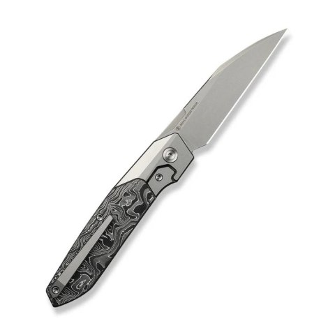 Nóż składany WeKnife Brr15 Gray Titanium/Aluminium Foil Carbon Fiber, Stonewashed M390 by Rafal Brzeski (WE24007-2) WE Knife