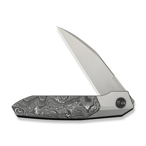 Nóż składany WeKnife Brr15 Gray Titanium/Aluminium Foil Carbon Fiber, Stonewashed M390 by Rafal Brzeski (WE24007-2) WE Knife