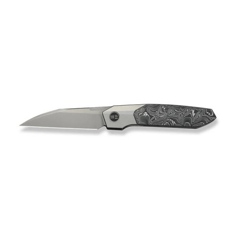Nóż składany WeKnife Brr15 Gray Titanium/Aluminium Foil Carbon Fiber, Stonewashed M390 by Rafal Brzeski (WE24007-2) WE Knife