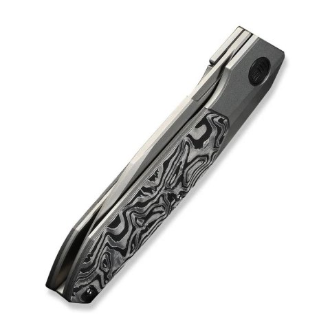 Nóż składany WeKnife Brr15 Gray Titanium/Aluminium Foil Carbon Fiber, Stonewashed M390 by Rafal Brzeski (WE24007-2) WE Knife
