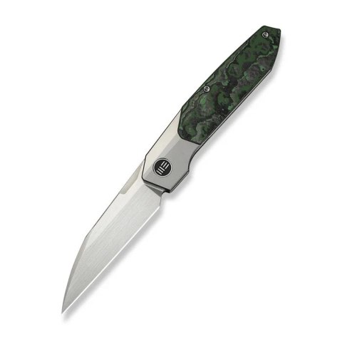 Nóż składany WeKnife Brr15 Gray Titanium/Jungle Wear Fat Carbon, Hand Rubbed Satin M390 by Rafal Brzeski (WE24007-4) WE Knife