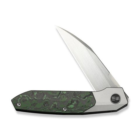 Nóż składany WeKnife Brr15 Gray Titanium/Jungle Wear Fat Carbon, Hand Rubbed Satin M390 by Rafal Brzeski (WE24007-4) WE Knife