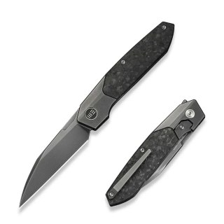 Nóż składany WeKnife Brr15 Gray Titanium/Shredded Carbon Fiber, Polished Gray M390 by Rafal Brzeski (WE24007-3) WE Knife