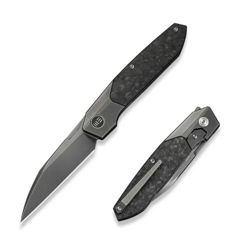 Nóż składany WeKnife Brr15 Gray Titanium/Shredded Carbon Fiber, Polished Gray M390 by Rafal Brzeski (WE24007-3) WE Knife
