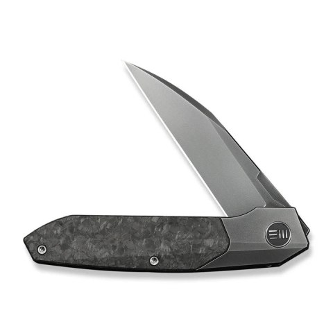 Nóż składany WeKnife Brr15 Gray Titanium/Shredded Carbon Fiber, Polished Gray M390 by Rafal Brzeski (WE24007-3) WE Knife