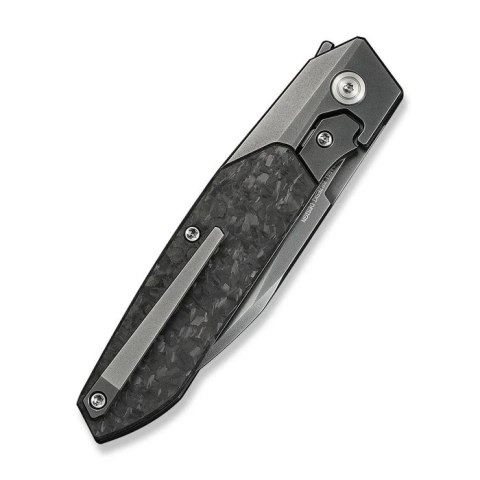 Nóż składany WeKnife Brr15 Gray Titanium/Shredded Carbon Fiber, Polished Gray M390 by Rafal Brzeski (WE24007-3) WE Knife