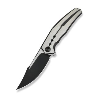 Nóż składany WeKnife Kyklos Black / Gray Titanium, Black Stonewashed / Satin M390 (WE23086-3) WE Knife