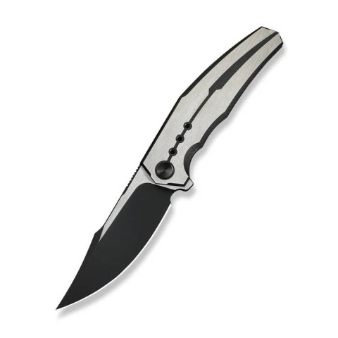 Nóż składany WeKnife Kyklos Black / Gray Titanium, Black Stonewashed / Satin M390 (WE23086-3) WE Knife