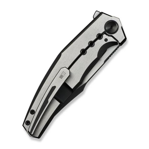 Nóż składany WeKnife Kyklos Black / Gray Titanium, Black Stonewashed / Satin M390 (WE23086-3) WE Knife