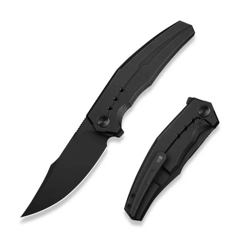 Nóż składany WeKnife Kyklos Black Titanium, Black Stonewashed M390 (WE23086-1) WE Knife