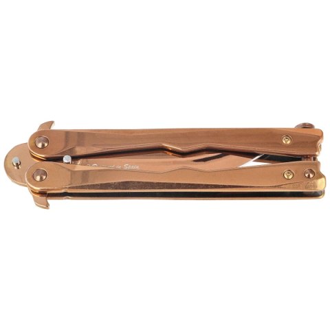 Nóż składany motylek Martinez Albainox RainGold Balisong Gold Steel, Gold 3Cr13Mov (02165) RainGold by Martinez Albainox