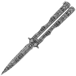 Nóż składany motylek Martinez Albainox Rainblack Balisong Printed Steel, Printed 3Cr13Mov (02281) Martinez Albainox