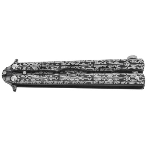 Nóż składany motylek Martinez Albainox Rainblack Balisong Printed Steel, Printed 3Cr13Mov (02281) Martinez Albainox