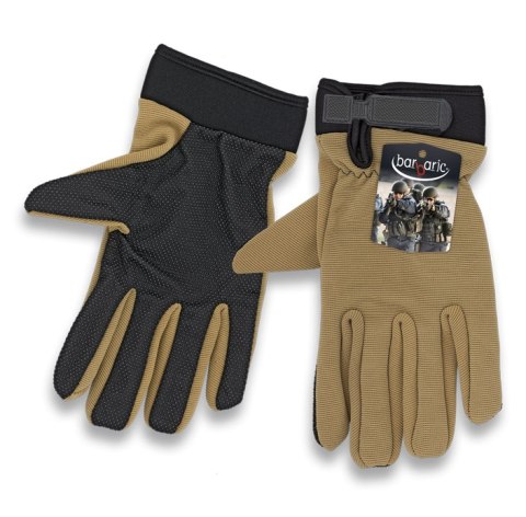 Rękawiczki Barbaric Velcro/Anti-Slip Adjustment Coyote Polyester (30594-CO) Barbaric by Martinez Albainox