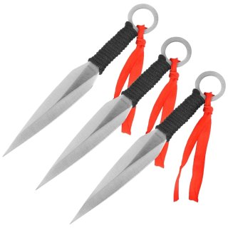 Zestaw noży do rzucania Martinez Albainox 31801 3szt. Black Paracord, Satin 3Cr13Mov Martinez Albainox