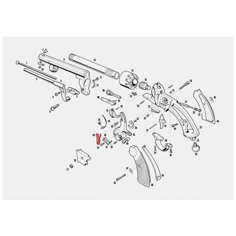 3033 (serwis) popychacz bębna do rewolweru Le Mat Navy firmy Pietta Pietta Firearms
