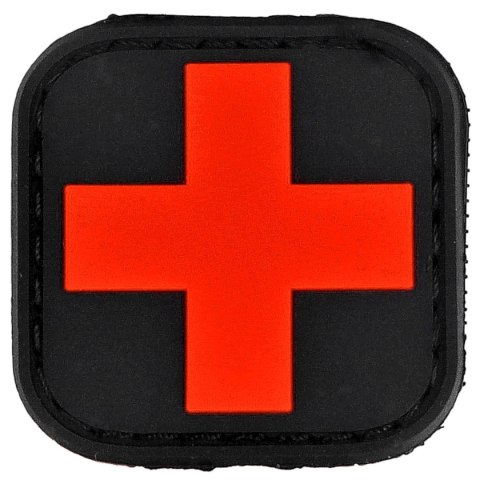 Naszywka Barbaric Cross Black/Red Rubber, Velcro (16261) Barbaric by Martinez Albainox