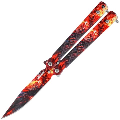 Nóż motylek Martinez Albainox Balisong 3D Design Steel, 3D Design 3Cr13Mov (02273) Martinez Albainox