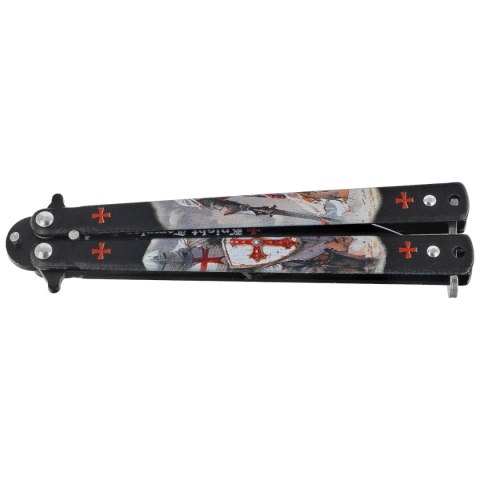 Nóż motylek Martinez Albainox Balisong Black Templar 3D Design Steel, Black 3Cr13Mov (02269) Martinez Albainox