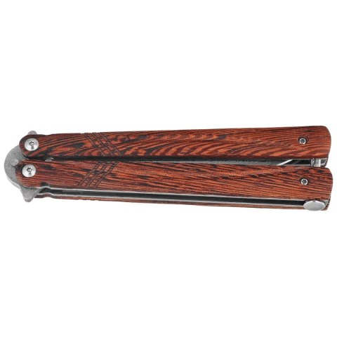 Nóż motylek Martinez Albainox Balisong Fine Wood, Damascus (02255) Martinez Albainox