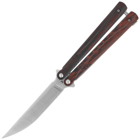 Nóż motylek Martinez Albainox Balisong Fine Wood, Satin 3Cr13Mov (02254) Martinez Albainox