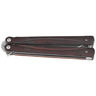 Nóż motylek Martinez Albainox Balisong Fine Wood, Satin 3Cr13Mov (02254) Martinez Albainox