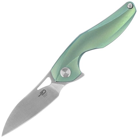 Nóż na szyję Bestech The Reticulan Green Titanium, Stonewashed / Satin CPM S35VN by Elijah Isham (BT1810C) Bestech Knives