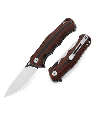 Nóż składany Bestech Bobcat Black / Red G10, Black Stonewashed / Satin D2 (BG22C-2) Bestech Knives