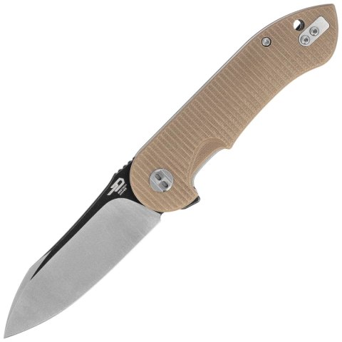 Nóż składany Bestech Torpedo Beige G10, Black Stonewashed / Satin D2 (BG17B-2) Bestech Knives