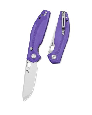 Nóż składany Bestechman Angry Owl Purple G10, Satin/Stonewashed D2 by Keanu Alfaro (BMK12E-1) Bestechman by Bestech Knives