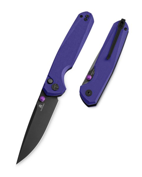 Nóż składany Bestechman Velix Purple G10, Black PVD 14C28N by Ostap Hel (BMK07F) Bestechman by Bestech Knives