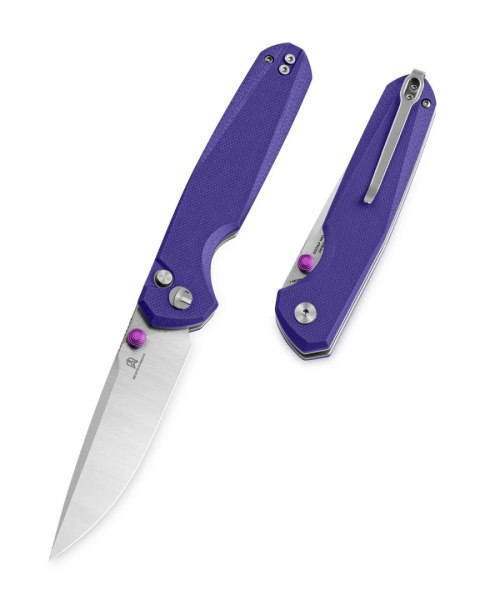 Nóż składany Bestechman Velix Purple G10, Satin/Stonewashed 14C28N by Ostap Hel (BMK07C) Bestechman by Bestech Knives