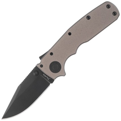 Nóż składany Demko Shark-Cub Stealth Clip Point Artillery GrEy Aluminium, DLC CPM 20CV by Andrew Demko (SC-20CV-ALUM-DLC-AG-CP) Demko Knives