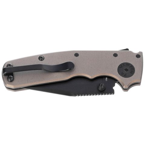 Nóż składany Demko Shark-Cub Stealth Clip Point Artillery GrEy Aluminium, DLC CPM 20CV by Andrew Demko (SC-20CV-ALUM-DLC-AG-CP) Demko Knives