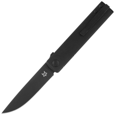 Nóż składany Fox Chnops Black Aluminium, Black Top Shield Becut by Riccardo Gobbato (FX-543 ALB) FOX