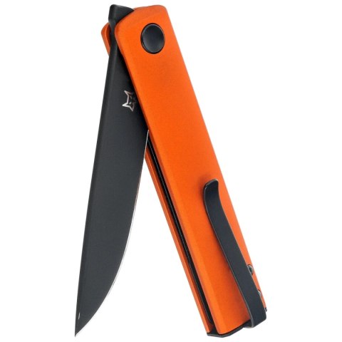 Nóż składany Fox Chnops Orange Aluminium, Black Top Shield Becut by Riccardo Gobbato (FX-543 ALO) FOX