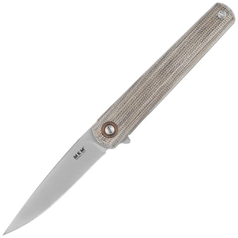 Nóż składany MKM Flame Light Drop Point Green Canvas Micarta / Titanium, Bead Blasted M390 by Michael Zieba (MK FL01-GCT) MKM - Maniago Knife Makers
