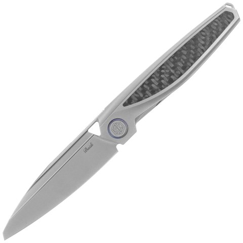 Nóż składany Rike Knife Baidi S Titanium/Carbon Fiber, Bead Blasted M390 (RK-Baidi-S-P/BCF) RikeKnife Co. Ltd.