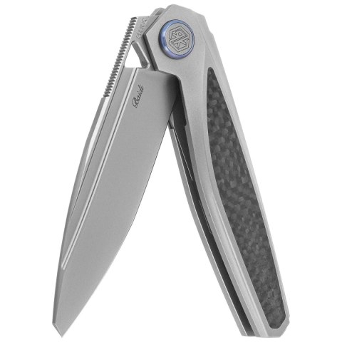 Nóż składany Rike Knife Baidi T Titanium/Carbon Fiber, Bead Blasted M390 (RK-Baidi-T-P/BCF) RikeKnife Co. Ltd.