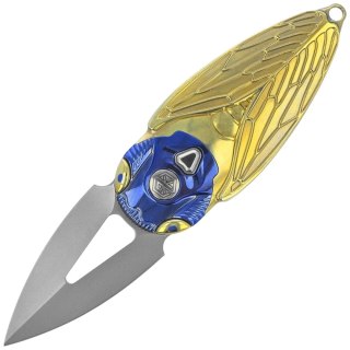 Nóż składany Rike Knife RK Cicada-G Gold Titanium, Bead Blasted M390 RikeKnife Co. Ltd.