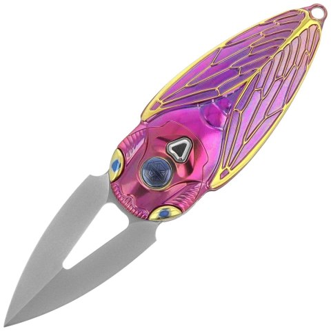Nóż składany Rike Knife RK Cicada-PG Purple / Gold Titanium, Bead Blasted M390 RikeKnife Co. Ltd.