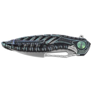 Nóż składany RikeKnife Thor6 Black / Green Titanium, Satin M390 (RK Thor6-M-BG)) RikeKnife Co. Ltd.