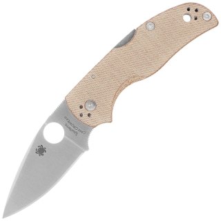 Nóż składany Spyderco Native 5 Brown Canvas Micarta, Satin CPM Cru-Wear by Sal Glesser (C41MPCW5) Spyderco Inc.