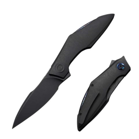 Nóż składany WeKnife Krait Snake Black Titanium, Polished Gray M390 by Tashi Bharucha (WE24084-1) WE Knife