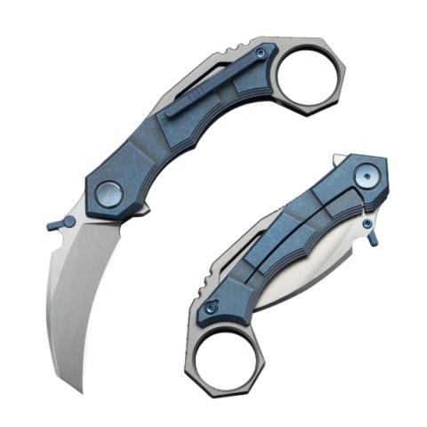 Nóż składany WeKnife Tayra Blue Titanium, Hand Rubbed Satin M390 (WE24069-3) WE Knife