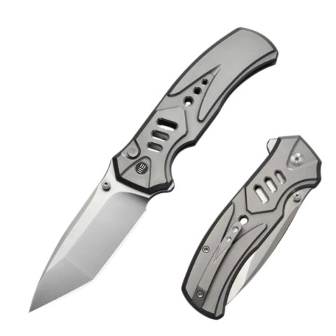 Nóż składany WeKnife Zentron Gray Titanium, Satin M390 (WE24094-2) WE Knife