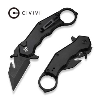 Nóż składany karambit Civivi Amaroq Black Aluminium, Black Stonewashed Nitro-V by Tony Sentmanat (C24018-2) Civivi by WE Knife