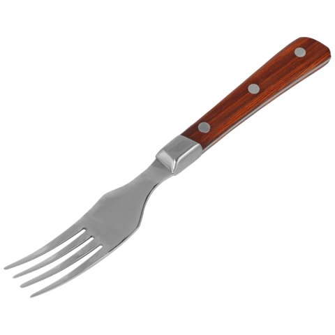 Widelec Top Cutlery Steak Red Stamina Wood, Mirror 3Cr13Mov (17482) Top Cutlery by Martinez Albainox