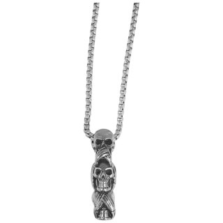 Wisiorek Tole 10 Imperial 3 Wise Skulls, Steel (16242) Tole10 Imperial by Martinez Albainox