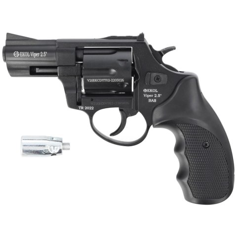 Rewolwer alarmowy BAS Voltran Ekol Viper 2.5'' Matte Black kal .22 Long Blanc Ekol by Voltran